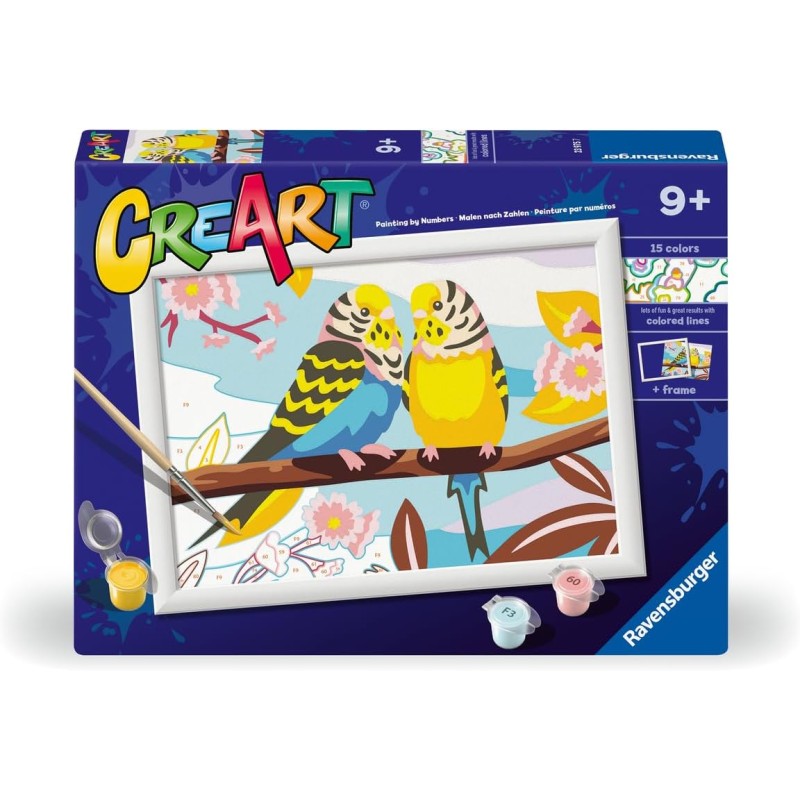 Ravensburger - Creart Serie D Gli Inseparabili | Kit Pittura Bambini | Dipingere Con I Numeri Include Tutto Il Necessario | Gio