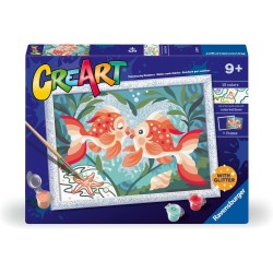 Ravensburger - Creart Pesci Innamorati | Kit Pittura Bambini | Dipingere Con I Numeri Include Tutto Il Necessario | Giochi Bamb