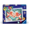Ravensburger - Creart Pesci Innamorati | Kit Pittura Bambini | Dipingere Con I Numeri Include Tutto Il Necessario | Giochi Bamb