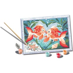 Ravensburger - Creart Pesci Innamorati | Kit Pittura Bambini | Dipingere Con I Numeri Include Tutto Il Necessario | Giochi Bamb