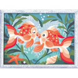 Ravensburger - Creart Pesci Innamorati | Kit Pittura Bambini | Dipingere Con I Numeri Include Tutto Il Necessario | Giochi Bamb