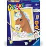 Ravensburger - Creart Serie D Cavallo Tra I Fiori | Kit Pittura Bambini | Dipingere Con I Numeri Include Tutto Il Necessario | 