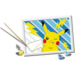 Ravensburger - Creart Serie D Pokémon Pikachu | Kit Pittura Bambini | Dipingere Con I Numeri Include Tutto Il Necessario | Gioc