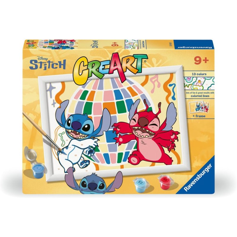 Ravensburger - Creart Serie D: Disney Stitch & Leroy | Dipingere Con I Numeri Bambini 18x24cm | Giochi Creativi Bambina 9 Anni 