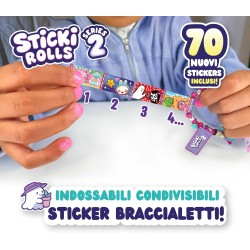 SkyCastle - Sticki Rolls Serie 2: Braccialetto | Braccialetti con etichette per bambine dai 5 anni con 70 sticker, colori assor