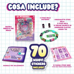 SkyCastle - Sticki Rolls Serie 2: Braccialetto | Braccialetti con etichette per bambine dai 5 anni con 70 sticker, colori assor