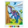 Ravensburger - CreArt: Libro da Colorare, Spaventosi Dinosauri, Bambini 5 anni, dipingere con i numeri, giochi educativi e di v