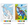 Ravensburger - CreArt: Libro da Colorare, Spaventosi Dinosauri, Bambini 5 anni, dipingere con i numeri, giochi educativi e di v