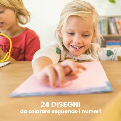 Ravensburger - CreArt: Libro da Colorare, Spaventosi Dinosauri, Bambini 5 anni, dipingere con i numeri, giochi educativi e di v