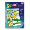 Ravensburger - CreArt: Libro da Colorare, Adorabili Cuccioli di animali, Bambini 5 anni, dipingere con i numeri, giochi educati