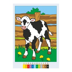 Ravensburger - CreArt: Libro da Colorare, Adorabili Cuccioli di animali, Bambini 5 anni, dipingere con i numeri, giochi educati
