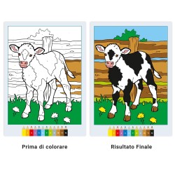 Ravensburger - CreArt: Libro da Colorare, Adorabili Cuccioli di animali, Bambini 5 anni, dipingere con i numeri, giochi educati