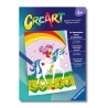 Ravensburger - CreArt: Libro da Colorare, La fantastica terra arcobaleno, Bambini 5 anni, dipingere con i numeri, giochi educat