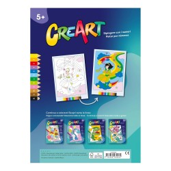 Ravensburger - CreArt: Libro da Colorare, La fantastica terra arcobaleno, Bambini 5 anni, dipingere con i numeri, giochi educat