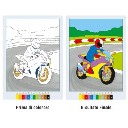 Ravensburger - CreArt: Libro da Colorare, Ruggenti Veicoli, Bambini 5 anni, dipingere con i numeri, giochi educativi e di viagg