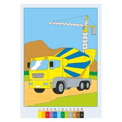Ravensburger - CreArt: Libro da Colorare, Ruggenti Veicoli, Bambini 5 anni, dipingere con i numeri, giochi educativi e di viagg
