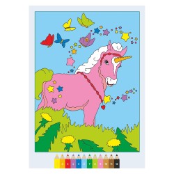 Ravensburger - CreArt: Libro da Colorare, Magici pony, Bambini 5 anni, dipingere con i numeri, giochi educativi e di viaggio
