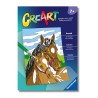 Ravensburger - CreArt: Libro da Colorare, Cavalli, Bambini 7 anni, dipingere con i numeri, giochi educativi e di viaggio