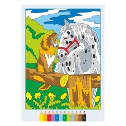 Ravensburger - CreArt: Libro da Colorare, Cavalli, Bambini 7 anni, dipingere con i numeri, giochi educativi e di viaggio