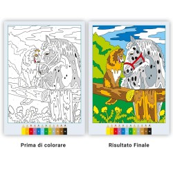 Ravensburger - CreArt: Libro da Colorare, Cavalli, Bambini 7 anni, dipingere con i numeri, giochi educativi e di viaggio