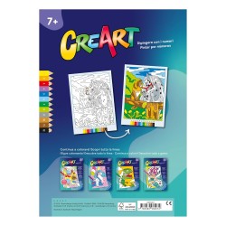 Ravensburger - CreArt: Libro da Colorare, Cavalli, Bambini 7 anni, dipingere con i numeri, giochi educativi e di viaggio