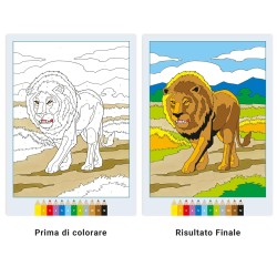 Ravensburger - CreArt: Libro da Colorare, Animali pericolosi, Bambini 7 anni, dipingere con i numeri, giochi educativi e di via