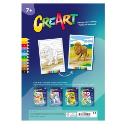 Ravensburger - CreArt: Libro da Colorare, Animali pericolosi, Bambini 7 anni, dipingere con i numeri, giochi educativi e di via