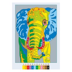 Ravensburger - CreArt: Libro da Colorare, Animali selvaggi, Bambini 7 anni, dipingere con i numeri, giochi educativi e di viagg