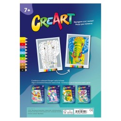 Ravensburger - CreArt: Libro da Colorare, Animali selvaggi, Bambini 7 anni, dipingere con i numeri, giochi educativi e di viagg