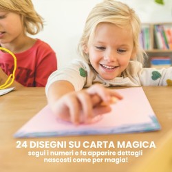 Ravensburger - CreArt: Carta Magica, Lo spazio infinito, Spaventosi Dinosauri, Bambini 5 anni, dipingere con i numeri, giochi e