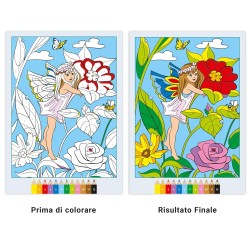 Ravensburger - CreArt: Libro da Colorare, Fate, elfi e sirene, Bambini 7 anni, dipingere con i numeri, giochi educativi e di vi