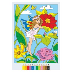 Ravensburger - CreArt: Libro da Colorare, Fate, elfi e sirene, Bambini 7 anni, dipingere con i numeri, giochi educativi e di vi