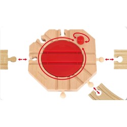 BRIO World - 33361 Rotonda Girevole Meccanica, BRIO Binari e Strade, Età Raccomandata 3+