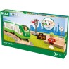 BRIO World - Set Ferrovia Circolare, Set Costruzioni Trenino in Legno da 17 Pezzi, 33847