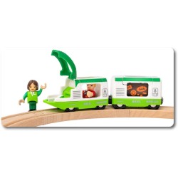 BRIO World - Set Ferrovia Circolare, Set Costruzioni Trenino in Legno da 17 Pezzi, 33847