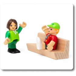 BRIO World - Set Ferrovia Circolare, Set Costruzioni Trenino in Legno da 17 Pezzi, 33847