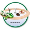 BRIO World - Set Ferrovia Circolare, Set Costruzioni Trenino in Legno da 17 Pezzi, 33847