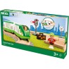 BRIO World - Set Ferrovia Circolare, Set Costruzioni Trenino in Legno da 17 Pezzi, 33847
