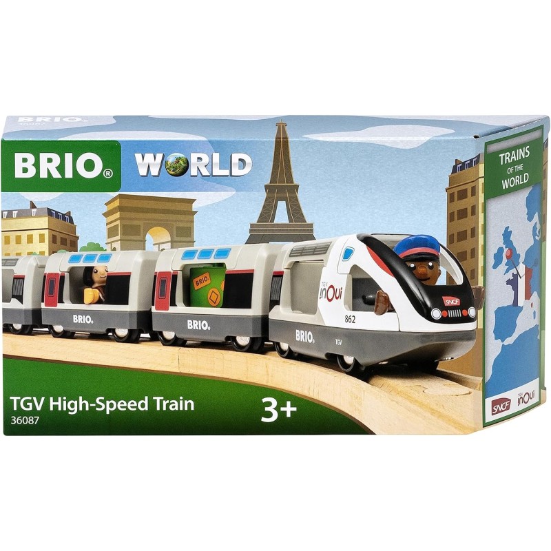 BRIO World – Treno ad alta velocità TGV Trains of the World 36087 | Treno giocattolo. Adatto a bambini di età superiore a 3 ann