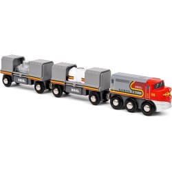 BRIO World - Treno Santa Fe, Treni del Mondo, 36089 - Giocattolo per Bambini dai 3 Anni in su, 5 pezzi