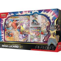 Pokémon: collezione con statuina Mega Lucario-ex del (una carta promozionale olografica, una carta promozionale gigante, cinque
