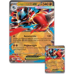 Pokémon: collezione con statuina Mega Lucario-ex del (una carta promozionale olografica, una carta promozionale gigante, cinque
