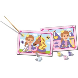 Ravensburger - CreArt Serie Junior: Principessa Avventurosa, Dipingere con i Numeri, Kit Pittura Bambini, Gioco Educativo, 2 Ta