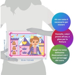 Ravensburger - CreArt Serie Junior: Principessa Avventurosa, Dipingere con i Numeri, Kit Pittura Bambini, Gioco Educativo, 2 Ta