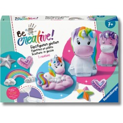 Ravensburger - Be Creative Midi XL | Sculture in Gesso Unicorni | Giochi Creativi Bambina 7 Anni | Kit Lavoretti Creativi per B
