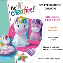 Ravensburger - Be Creative Midi XL | Sculture in Gesso Unicorni | Giochi Creativi Bambina 7 Anni | Kit Lavoretti Creativi per B
