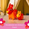 BRIO FLORA - Zinnia & Peach Personaggi Figure| Giocattolo per Bambini 3+ Anni| Playset di gioco libero per stimolare la fantasi
