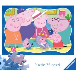 Ravensburger - Puzzle Peppa Pig, Puzzle Bambini 3 Anni, Puzzle 35 pezzi, 26,5x18 cm