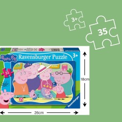 Ravensburger - Puzzle Peppa Pig, Puzzle Bambini 3 Anni, Puzzle 35 pezzi, 26,5x18 cm