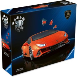 Ravensburger - Puzzle 3d Lamborghini Huracán EVO | Modellismo Da Costruire Adulti | 163 Pezzi | Regalo Bambino 8 Anni e Più | R